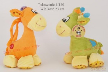 Żyrafa pastelowa z pozytywką baby