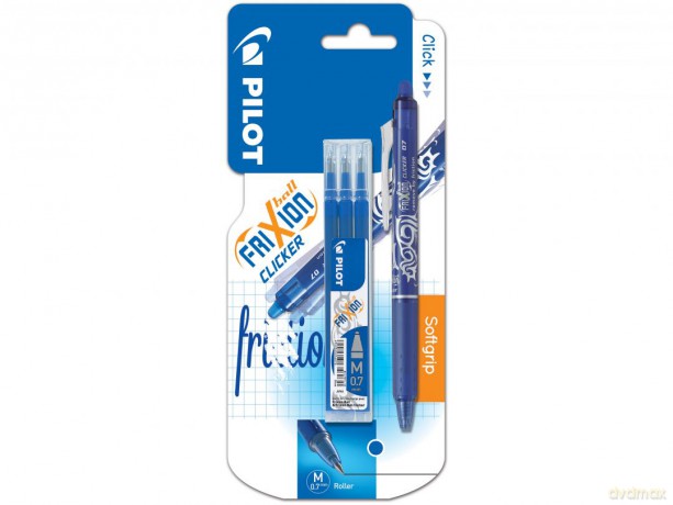Pióro kulkowe FriXion Clicker niebieski 0.7 + wkłady