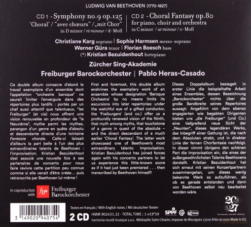 Beethoven: Symphony No 9 Freiburger Barockorchester (digipack) [2CD]