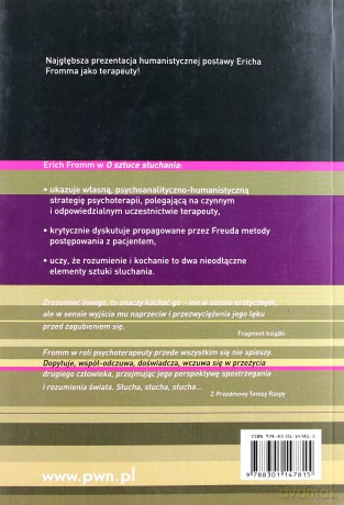 O Sztuce Słuchania Terapeutyczne - Erich Fromm [KSIĄŻKA]