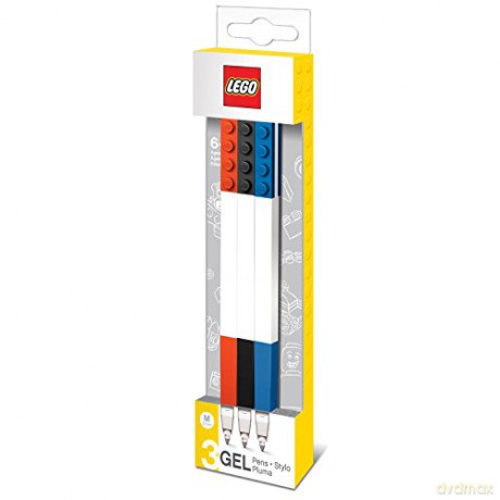 Długopis żelowy LEGO (3 szt.) (Niebieski, czarny, czerwony) (51513)