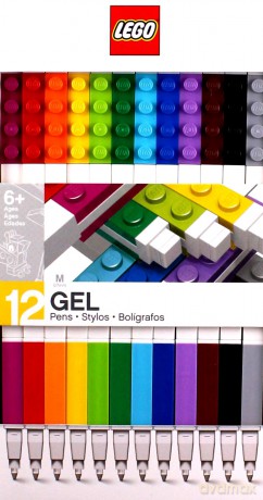Kolorowe długopisy żelowe LEGO (12 szt.) (51639)