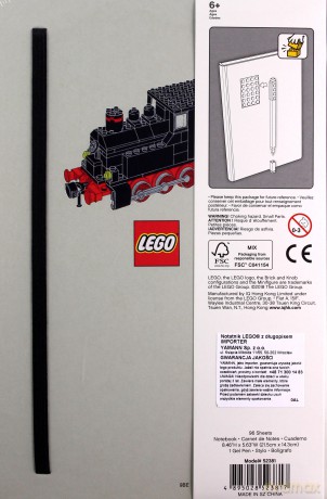 Notatnik LEGO Train of Thought z płytką i długopisem (52381)