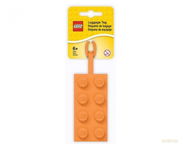 Zawieszka do bagażu Klocek LEGO (Pomarańczowy) (52608)