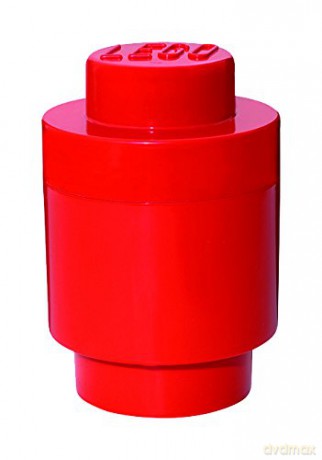 Okrągły pojemnik klocek LEGO Brick 1 (Czerwony) (40301730) [KLOCKI]