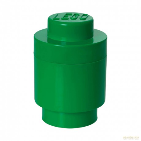 Okrągły pojemnik klocek LEGO Brick 1 (Zielony) (40301734) [KLOCKI]