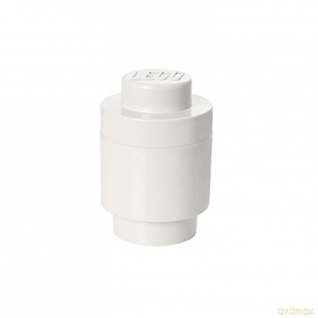 Okrągły pojemnik klocek LEGO Brick 1 (Biały) (40301735) [KLOCKI]