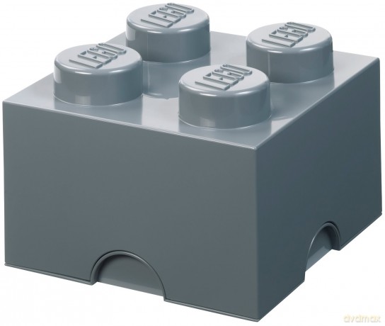 Pojemnik klocek LEGO Brick 4 (Ciemnoszary) (40031754) [KLOCKI]