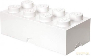 Pojemnik klocek LEGO Brick 8 (Biały) (40041735) [KLOCKI]