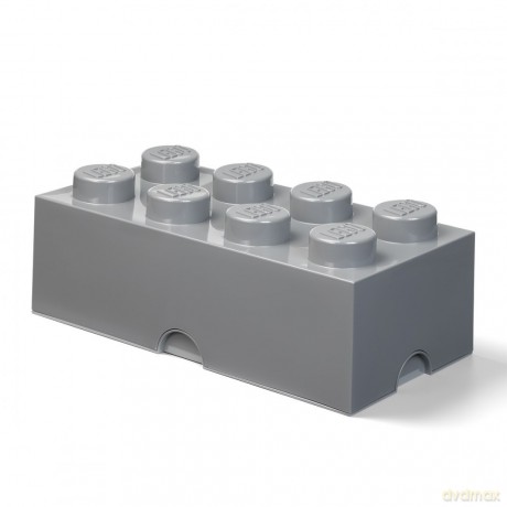 Pojemnik klocek LEGO Brick 8 (Ciemnoszary) (40041754) [KLOCKI]