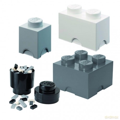 Zestaw pojemników LEGO 4w1 (Szare) (40150003) [KLOCKI]