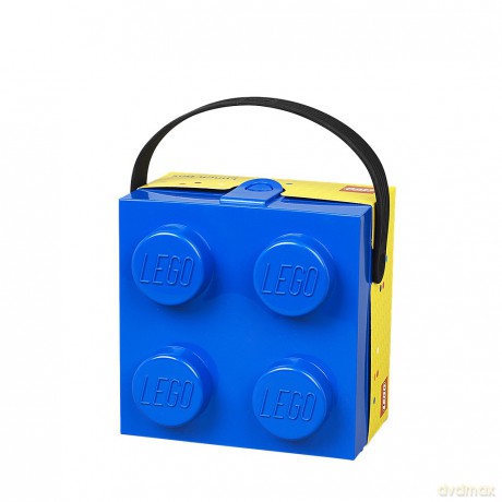 Lunchbox klocek LEGO z rączką (Niebieski) (40240002) [KLOCKI]