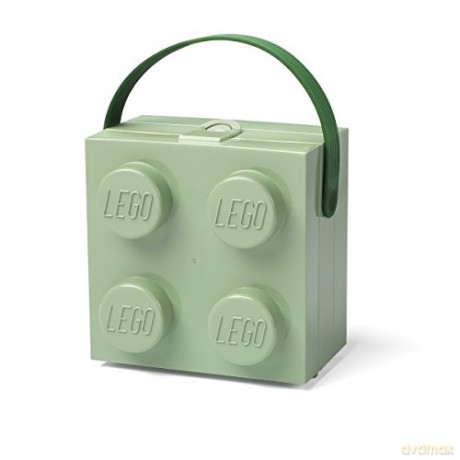 Lunchbox klocek LEGO z rączką (Oliwkowy) (40240005) [KLOCKI]