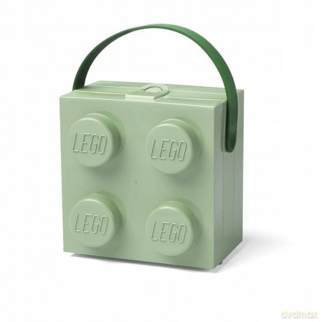 Lunchbox klocek LEGO z rączką (Oliwkowy) (40240005) [KLOCKI]