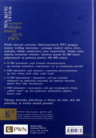 Wielki Słownik Wyrazów Bliskoznacznych PWN (twarda) - Mirosław Bańko [KSIĄŻKA]