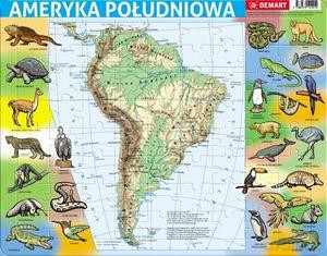 Puzzle ramkowe. Ameryka Południowa. Mapa fizyczna [PUZZLE]