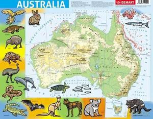 Puzzle ramkowe. Australia. Mapa fizyczna [PUZZLE]