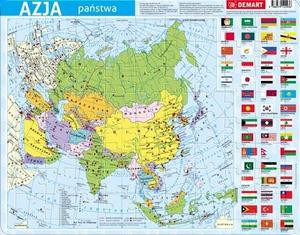 Puzzle ramkowe. Azja. Mapa polityczna [PUZZLE]