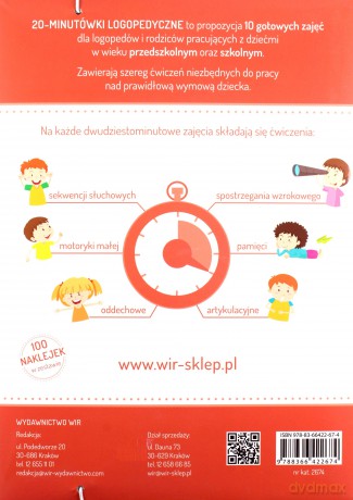 20-minutówki logopedyczne. Szereg syczący - Iwona Kowalcze-Filar [KSIĄŻKA]