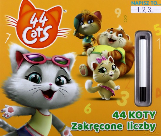 44 koty Napisz to 1,2,3. Zakręcone liczby [KSIĄŻKA]