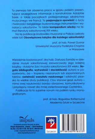 Adolphe SAX i muzyka saksofonowa XIX wieku - Dariusz Samól [KSIĄŻKA]