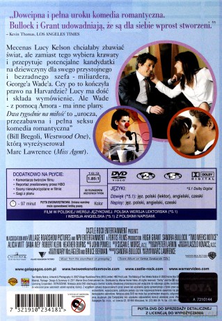 Dwa tygodnie na miłość [DVD]