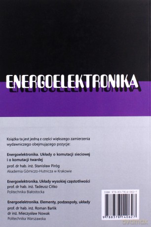 Energoelektronika. Elementy, podzespoły, układy - R. Barlik, M. Nowak [KSIĄŻKA]