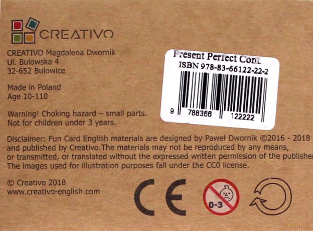 Fun Card English Present Perfect Continuous [KSIĄŻKA]