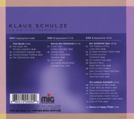 Klaus Schulze: La Vie Electronique 11 (digipack) [3CD]