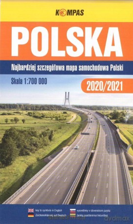 Mapa samochodowa 1:700 000 Polska