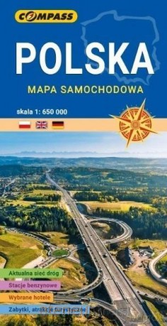 Mapa samochodowa. Polska 1:650 000