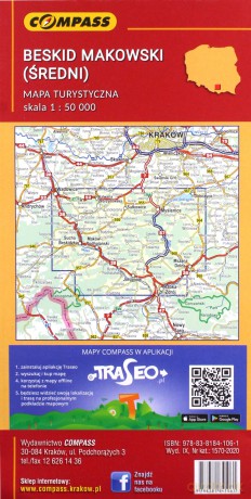 Mapa tur.- Beskid Makowski (Średni) 1:50 000