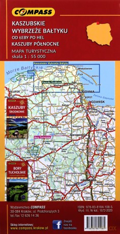 Mapa tur. Kszybskie wybrzeże bałtyku 1:55 000