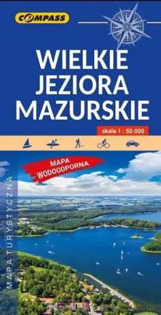 Mapa tur. Wielkie jeziora mazurskie 1:50 000