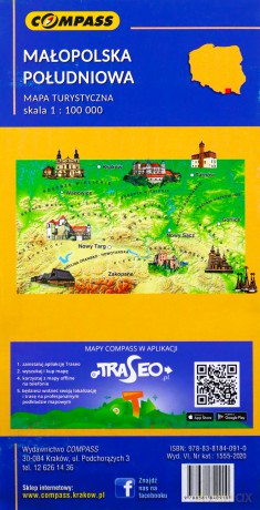 Mapa Turystyczna. Malopolska Poludniowa 1:100 000