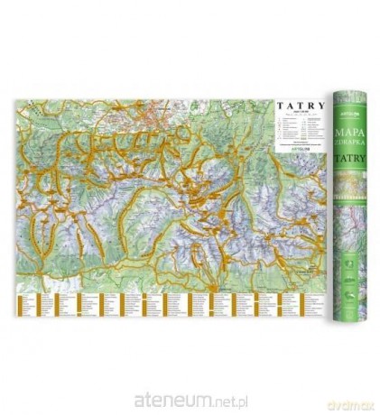 Mapa zdrapka - Tatry 1:50 000