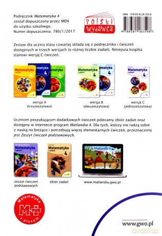 Matematyka Szkoła podstawowa 4 Z Plusem.Wersja C. ćwiczenie - M. Dobrowolska, S. Wojtan, P. Zarzycki [KSIĄŻKA]