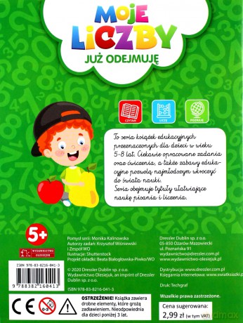 Moje liczby: Już odejmuję - Krzysztof Wiśniewski, Monika Kalinowska [KSIĄŻKA]