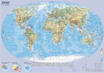 Plansza edukacyjna - Mapa świata 1:60 000 000 [KSIĄŻKA]