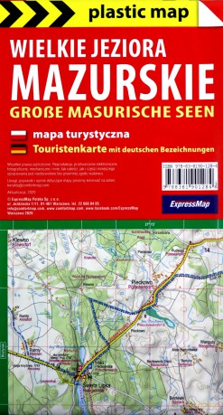 Plastic map Wielkie Jeziora Mazurskie 1:60 000