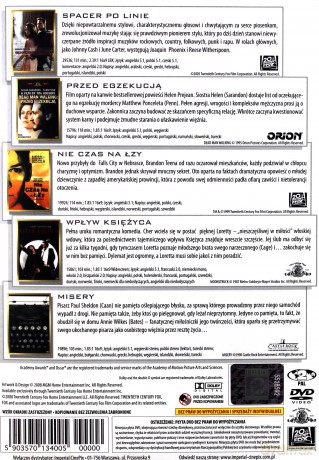 Kolekcja Oscarowa: Najlepsza aktorka: Spacer po linie / Przed egzekucją / Nie czas na łzy / Wpływ księżyca / Misery [BOX] [5DVD]