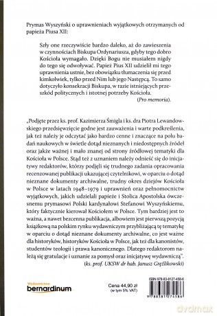 Uprawnienia wyjątkowe Prymasa Stefana Wyszyńskiego - Kazimierz Śmigiel, Piotr Lewandowski [KSIĄŻKA]