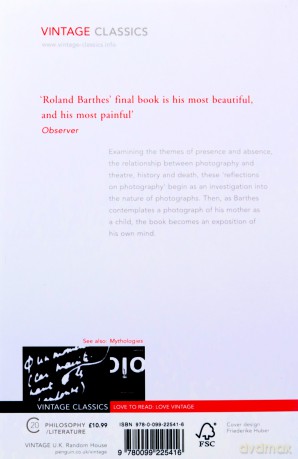 Camera Lucida Reflections on Photography - Roland Barthes [KSIĄŻKA]