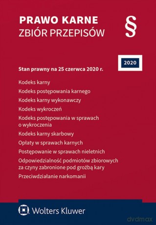 Prawo karne Zbiór przepisów [KSIĄŻKA]