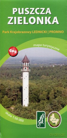 Puszcza Zielonka mapa turystyczna 1:50 000
