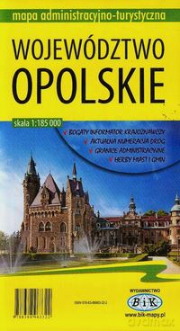 Województwo opolskie mapa administracyjno-turystyczna