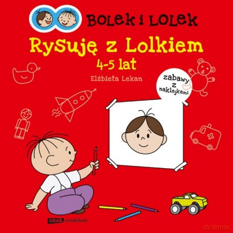 Bolek i Lolek. Rysuję z Lolkiem 4-5 lat (zabawy z naklejkami) - Elżbieta Lekan [KSIĄŻKA]