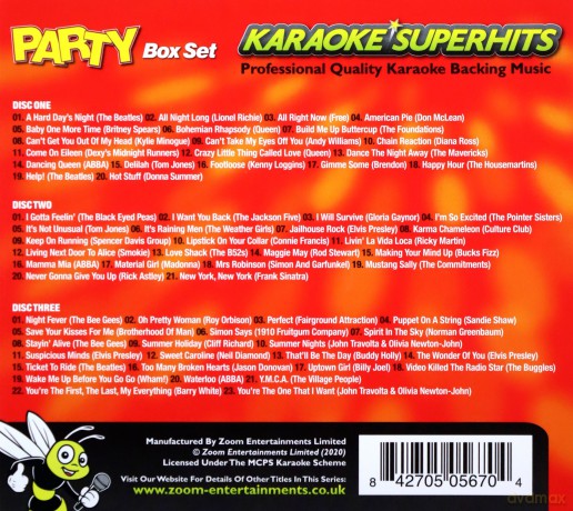 Zoom Karaoke: Party Superhits - Karaoke Pack [3CD]