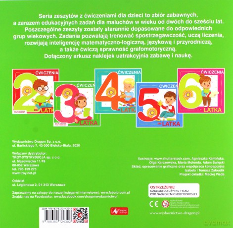 Ćwiczenia 3-latka z naklejkami [KSIĄŻKA]