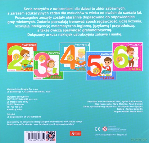 Ćwiczenia 4-latka z naklejkami [KSIĄŻKA]